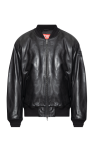 Diesel BLACK Leather jacket L-KHAN