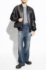 Diesel BLACK Leather jacket L-KHAN