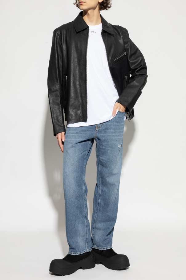 Diesel Leather jacket ‘L-KORN-WRD’