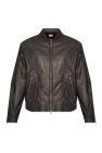Diesel GREY ‘L-KRIX’ leather jacket