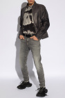 Diesel GREY ‘L-KRIX’ leather jacket