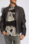 Diesel GREY ‘L-KRIX’ leather jacket