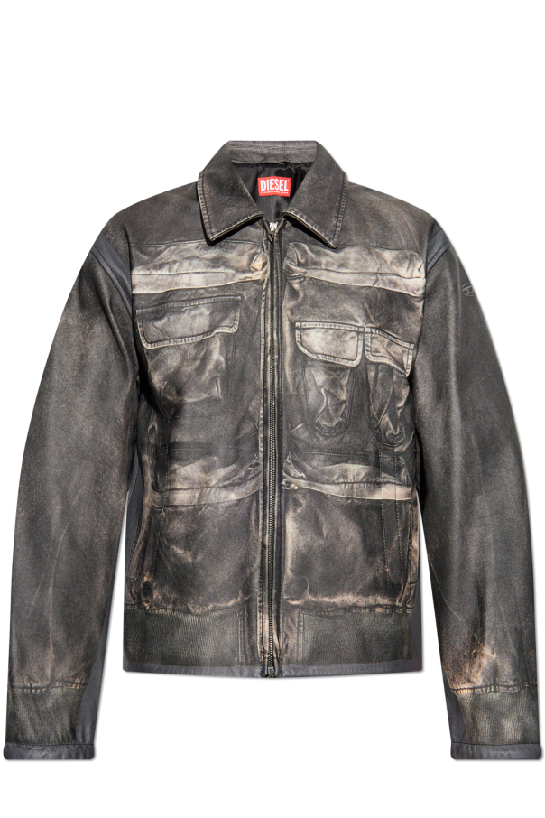 Leather jacket `L-MAYER` od Diesel