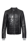 Diesel BLACK Leather jacket L-MET-VERT