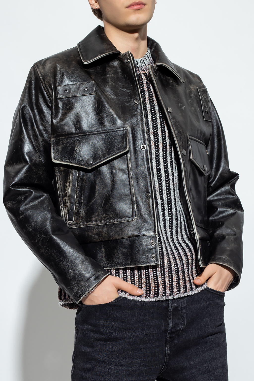 Diesel ‘L-Muddy’ leather jacket