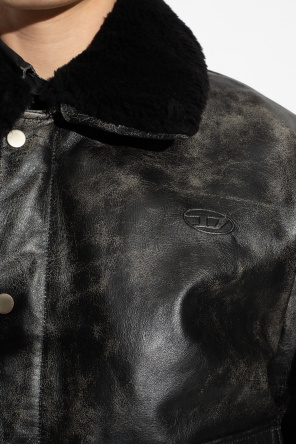 Diesel ‘L-MUDS-FUR’ leather jacket