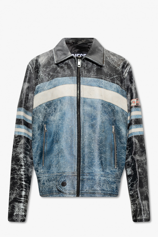 Diesel ‘L-PROM’ leather has jacket