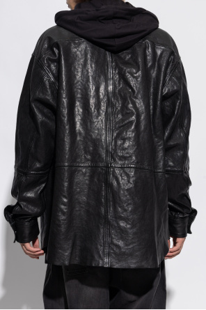 Diesel ‘L-SPHINX’ leather jacket with hood