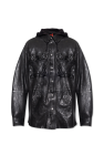 Diesel ‘L-SPHINX’ leather jacket with hood