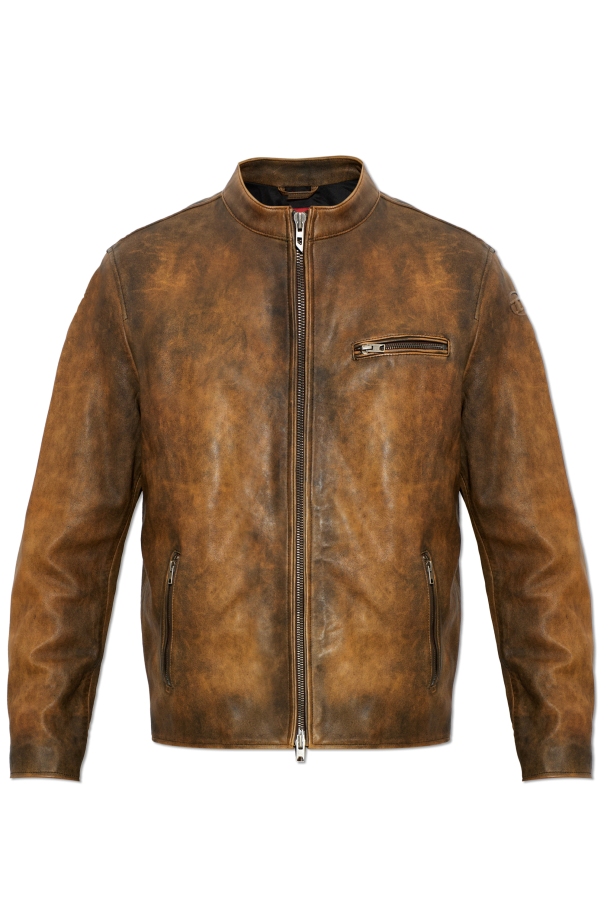 Leather jacket ‘L-ZAD-KNCZ’ od Diesel