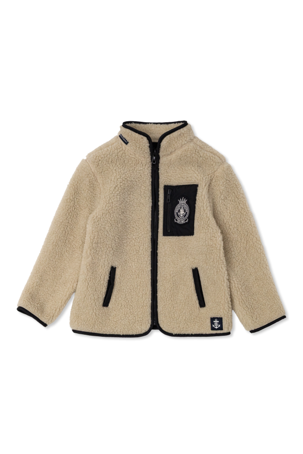 Fleece sweatshirt with stand-up collar od Dolce & Gabbana Kids