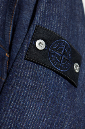 Stone Island Denim jacket with logo patch