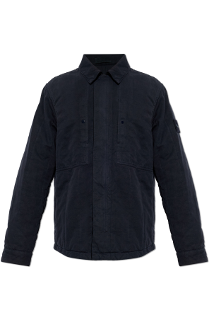 Chaqueta acolchada con parche de logo