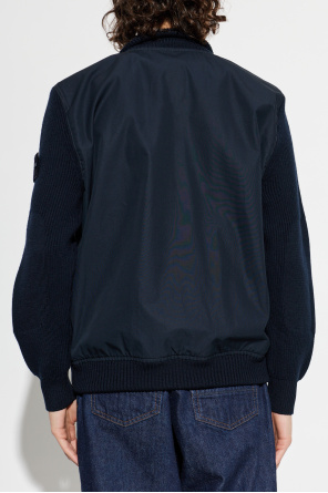 Stone Island Jacke mit Logo-Aufnäher