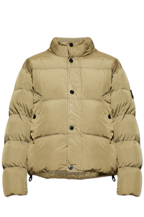 Down jacket with stand-up collar