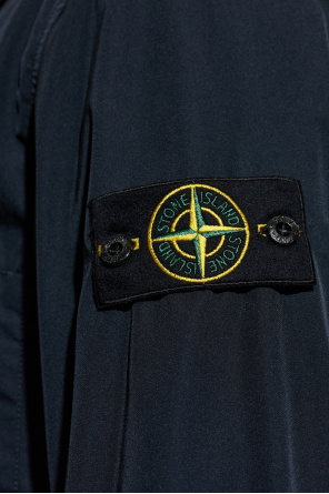 Stone Island Casaco leve com remendo com logótipo