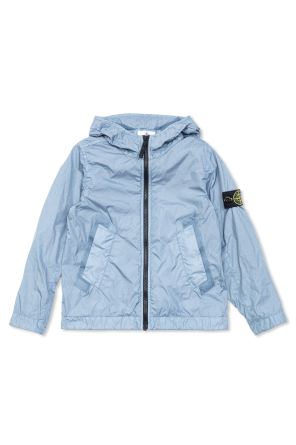 Light jacket with logo patch