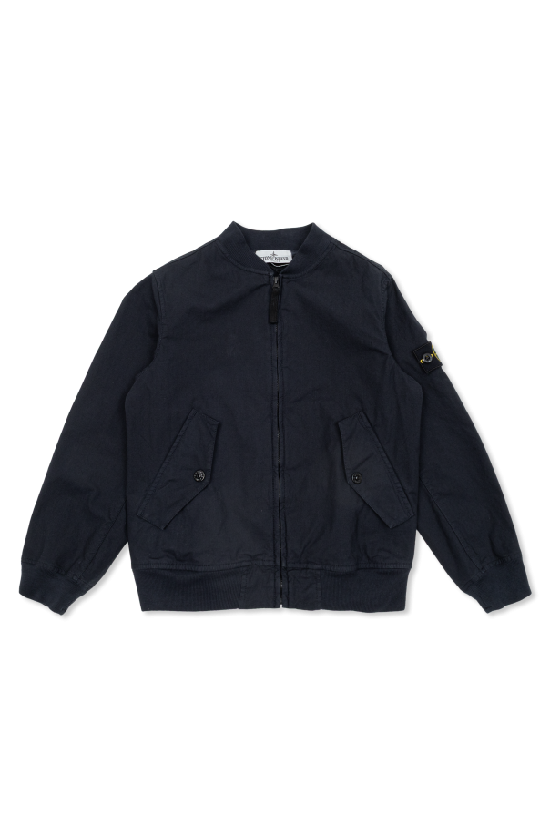 Jacket with logo patch od Stone Island Junior