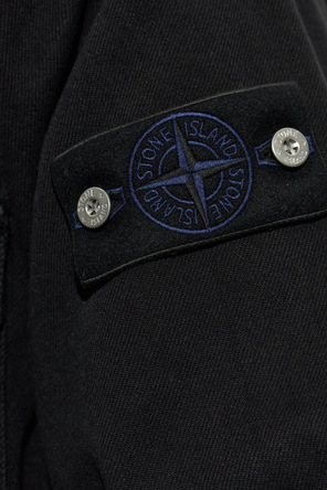 Stone Island Džínsová bunda s nášivkou s logom