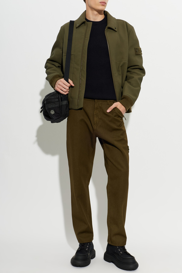 Stone Island Skórzana kurtka z kolekcji ‘Ghost Drop 4’
