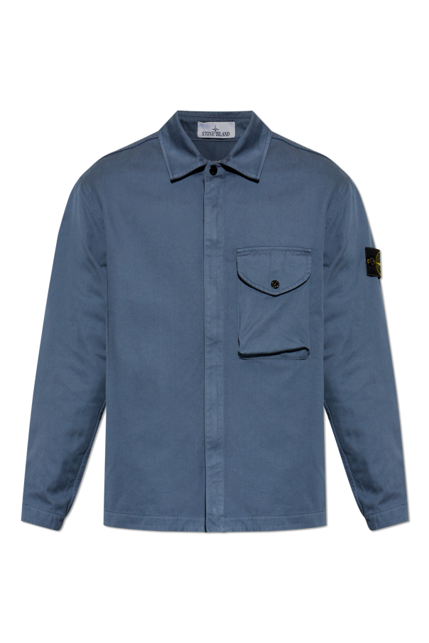 Jacket with logo patch od Stone Island