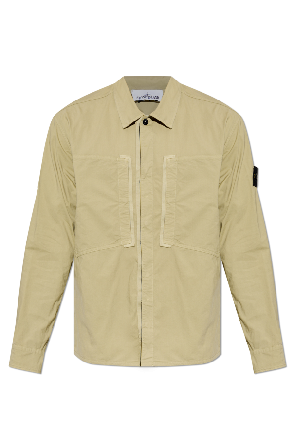 Shirt with logo patch od Stone Island