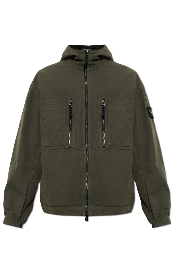 Jacket with logo patch od Stone Island