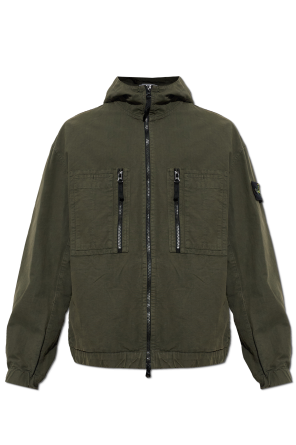 Jacket with logo patch