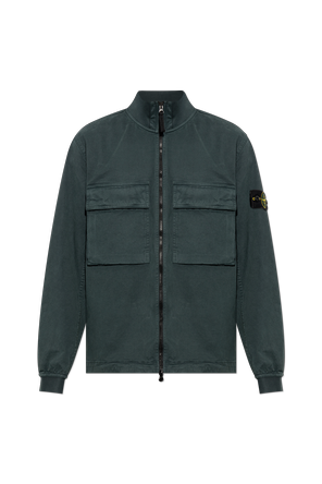 Cotton jacket with stand-up collar