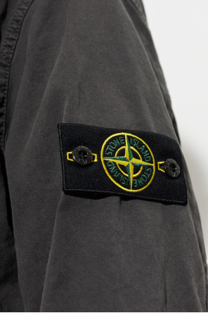 Stone Island Casaco com gola levantada