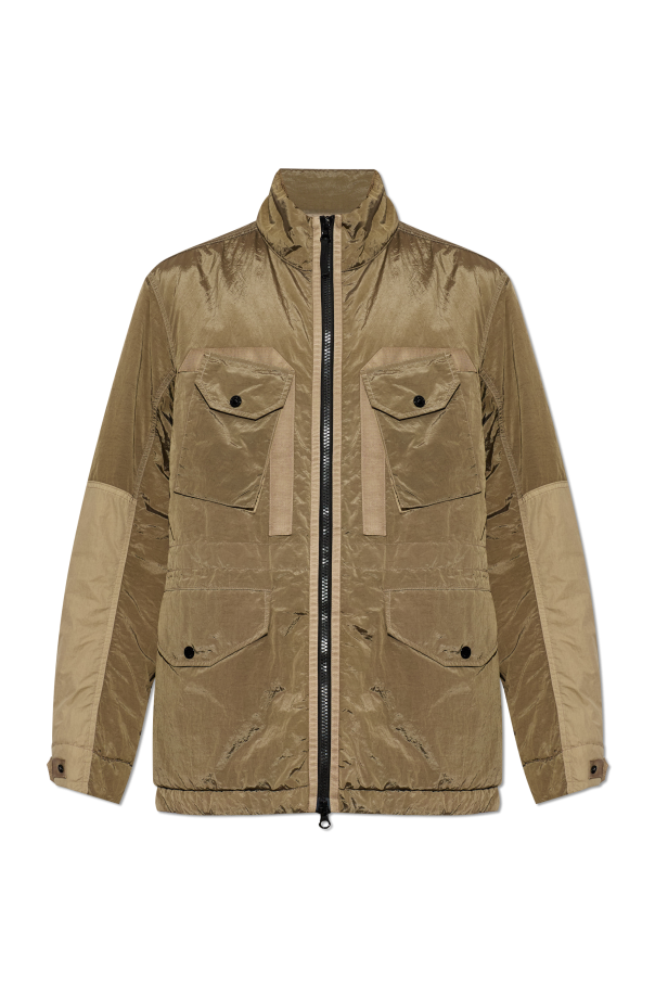 Insulated jacket with patch od Stone Island