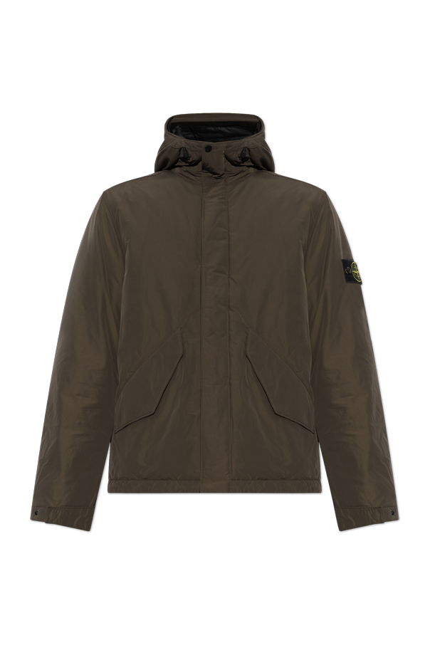 Insulated jacket with logo patch od Stone Island