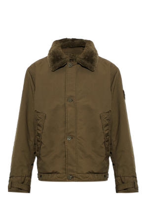 Wattierte Jacke mit Fellkragen