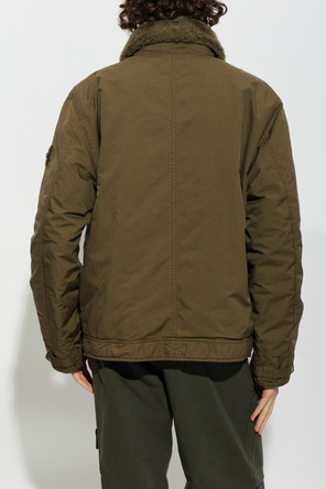 Stone Island Insulated jacket with faux fur collar
