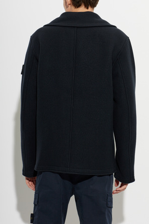 Stone Island Wool coat with open lapels