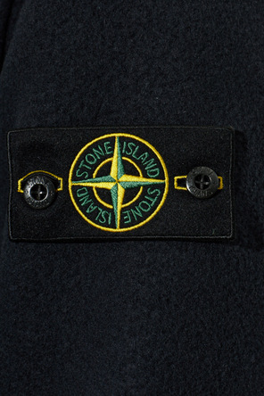 Stone Island Wool coat with open lapels