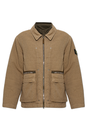 Insulated jacket with logo patch