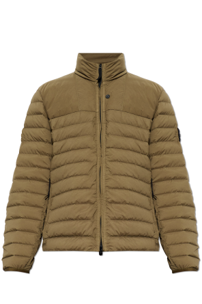 Quilted jacket with logo patch