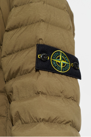Stone Island Quilted jacket with logo patch