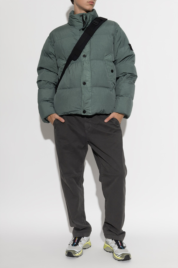 Stone Island Puffer jacket with logo patch