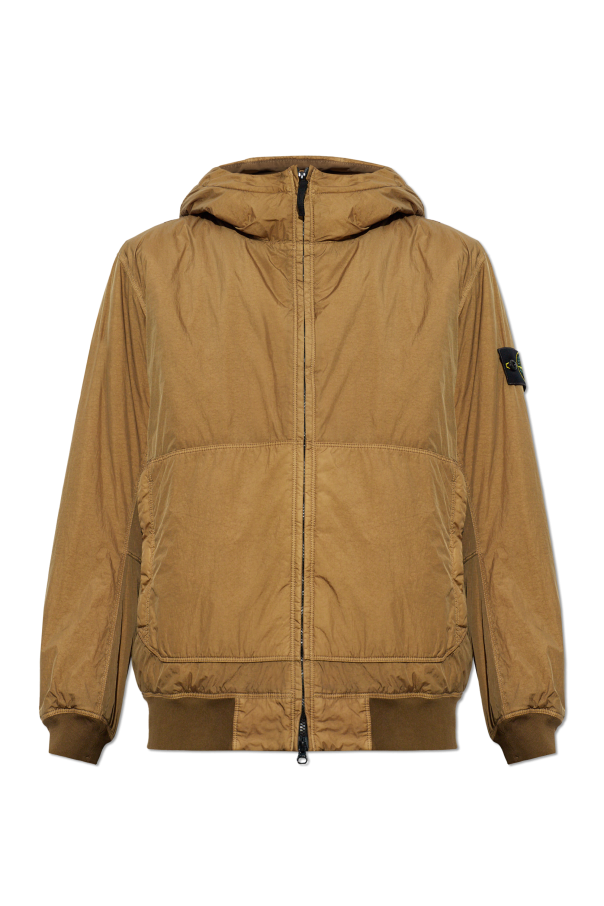 Insulated jacket with patch od Stone Island