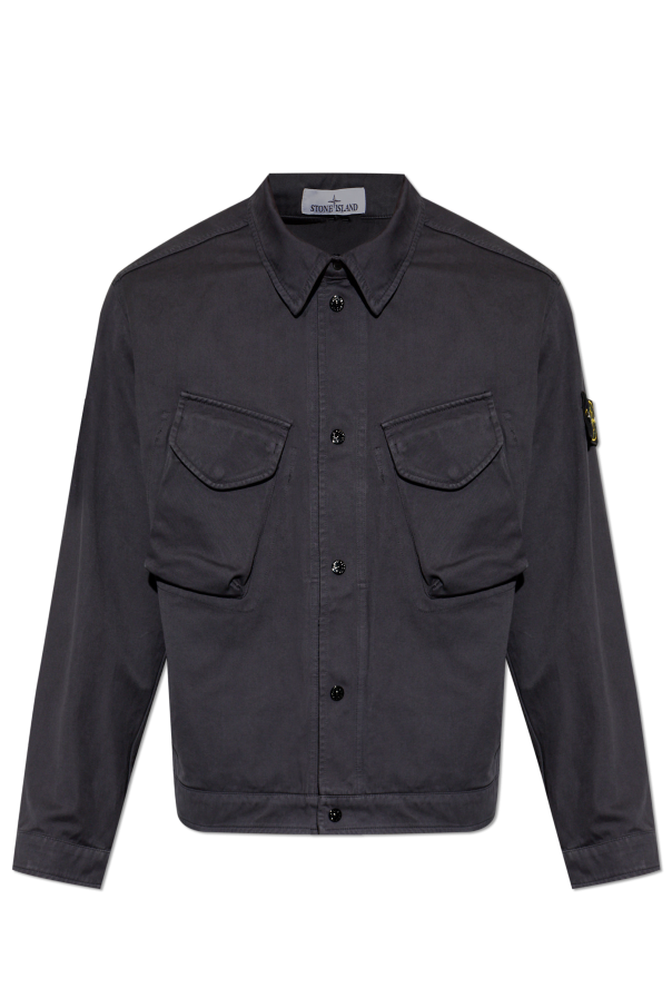 Jacket with logo patch od Stone Island