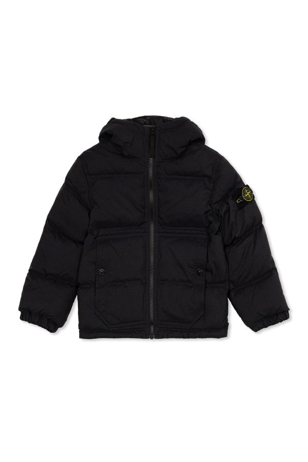 Puffer jacket with logo patch od Stone Island Junior
