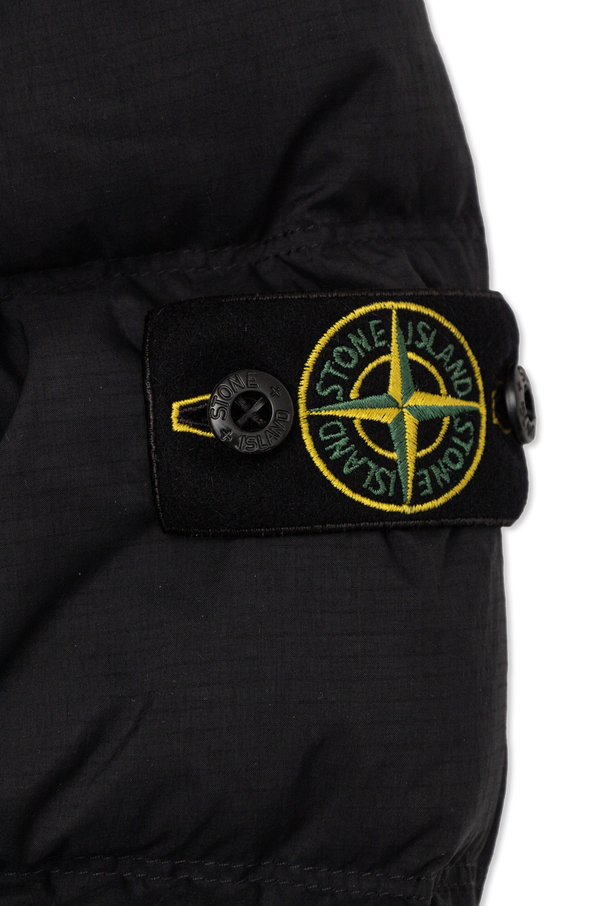 Stone Island Junior Puffer jacket with logo patch