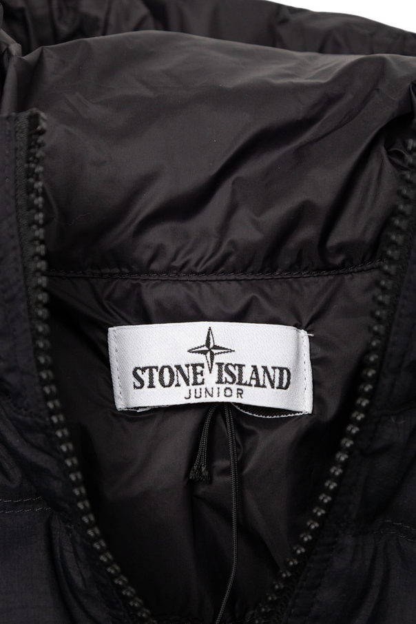 Stone Island Junior Puffer jacket with logo patch
