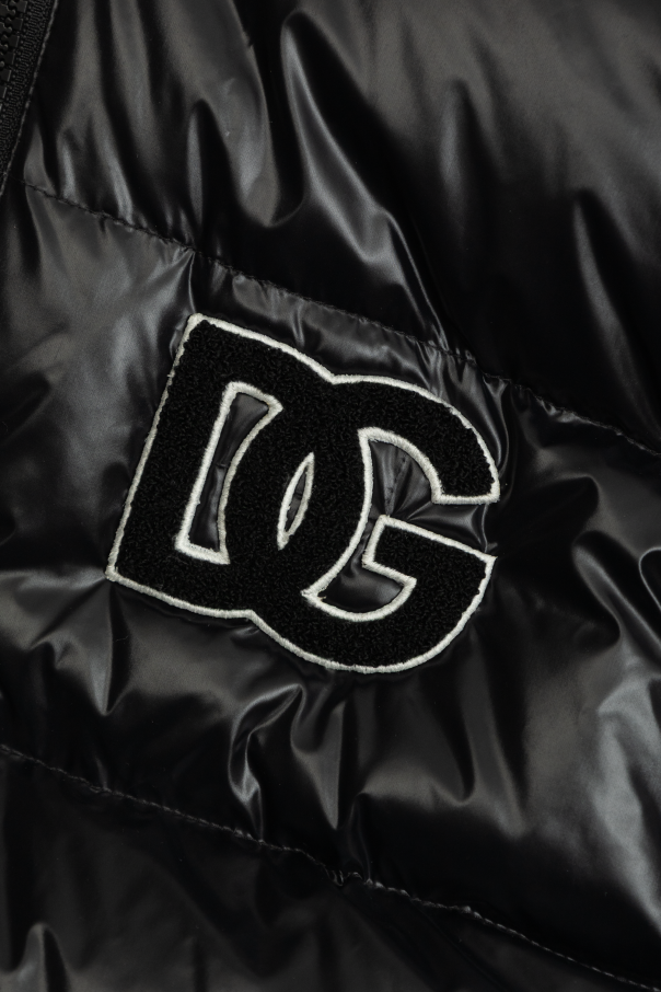 Dolce & Gabbana Kids Chaqueta de plumas con cuello desmontable