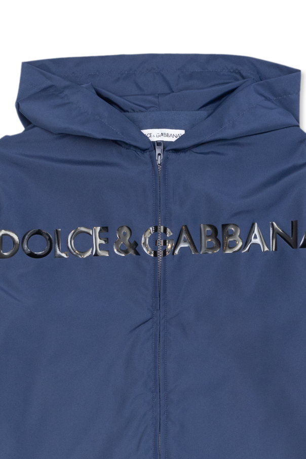 Dolce & Gabbana scarf-detail majolica-print shirt Hooded jacket