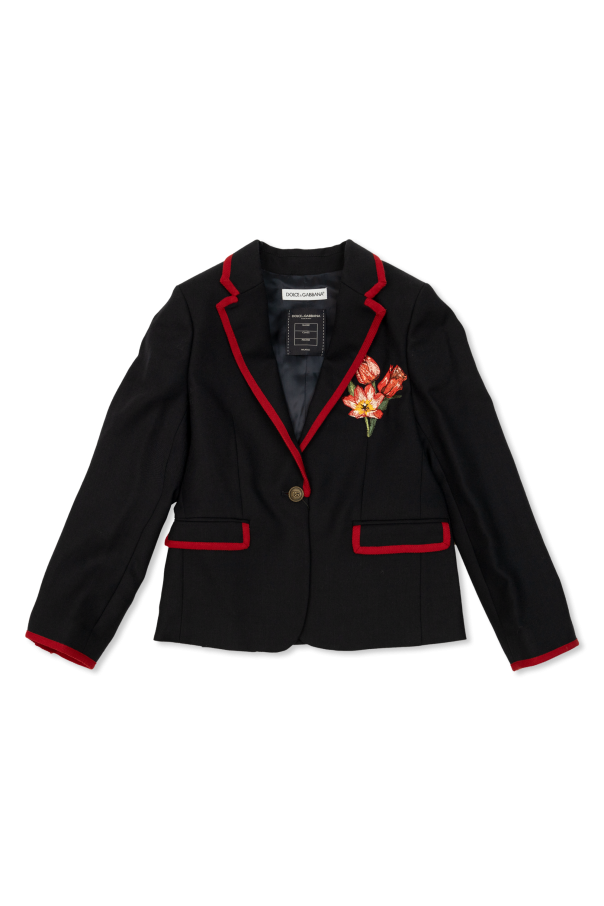 Dolce & Gabbana Kids Blazer with floral motif