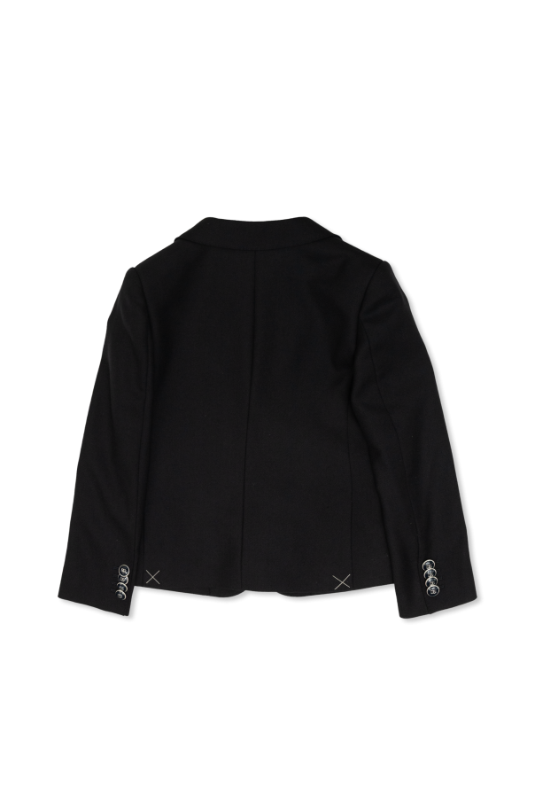 Dolce & Gabbana Kids Blazer mit Logo-Aufnäher
