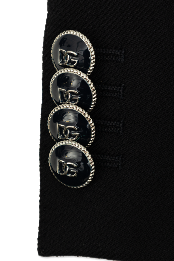 Dolce & Gabbana Kids Blazer mit Logo-Aufnäher